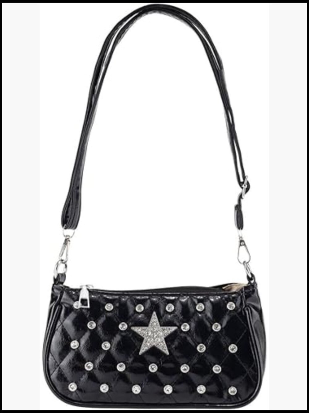 Y2K Grunge Crossbody Bag Studded Shoulder Purse Punk Vintage Handbag Mini